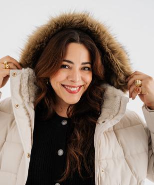 Doudoune à capuche fourrée femme grande taille vue2 - GEMO 4G GT - GEMO