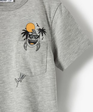 Tee-shirt garçon avec poche poitrine avec motif vue2 - GEMO (ENFANT) - GEMO