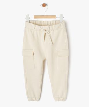 Jogging coupe cargo en maille bouclette bébé garçon vue1 - GEMO(BEBE DEBT) - GEMO