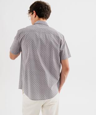 Chemise manches courtes en coton fleuri homme vue3 - GEMO 4G HOMME - GEMO