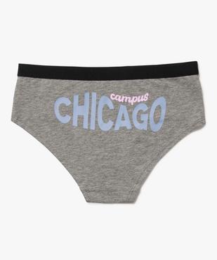 Shorties en coton stretch inscriptions US fille (lot de 3) vue4 - GEMO 4G FILLE - GEMO