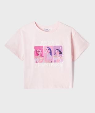 Tee-shirt manches courtes avec motif Huntrix fille - K-pop Demon Hunters vue1 - KPOP DEMON HUNTERS - GEMO