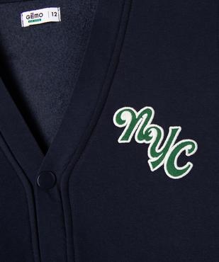 Gilet sweat à col V garçon vue4 - GEMO 4G GARCON - GEMO