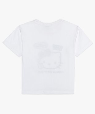 Tee-shirt court fille avec motif dessiné - Hello Kitty vue2 - HELLO KITTY - GEMO