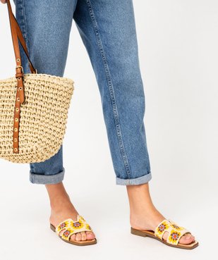 Mules femme plates dessus en crochet  vue1 - GEMO (CASUAL) - GEMO