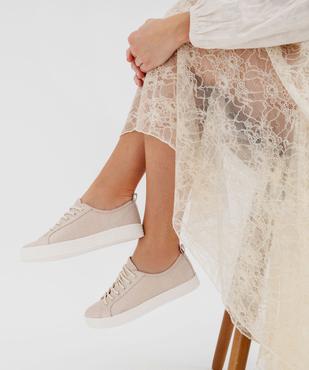Baskets en toile à lacets avec épaisse semelle femme vue13 - FOLLOW ME G4G - GEMO