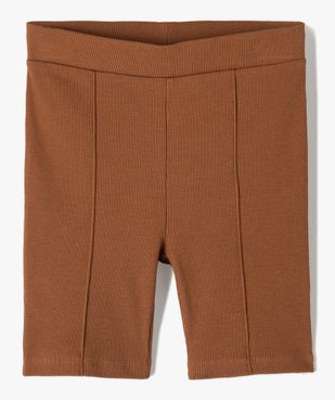 Short fille en maille côtelée avec surpiqûres vue2 - GEMO (JUNIOR) - GEMO