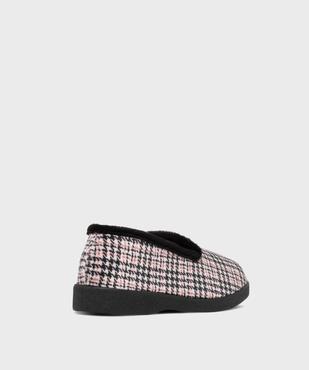 Chaussons femme pantoufles confort à motif Vichy vue10 - G'FLEX - GEMO