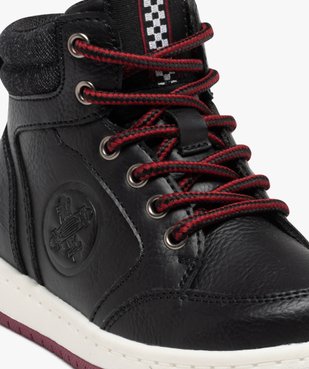 Baskets garçon mid-cut unies à col en toile vue6 - GEMO 4G GARCON - GEMO