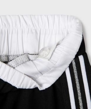 Pantalon large avec bandes rayées sur les côtés fille vue2 - GEMO (ENFANT) - GEMO
