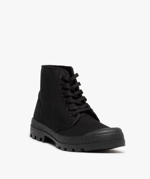 Tennis homme montantes en toile et semelle crantée vue2 - GEMO (CASUAL) - GEMO
