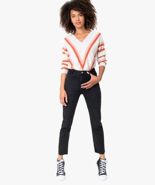 Jean femme regular taille haute à bords francs vue5 - Nikesneakers(FEMME PAP) - Nikesneakers