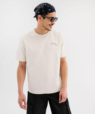 Tee-shirt manches courtes en jersey fantaisie homme vue4 - GEMO (HOMME) - GEMO