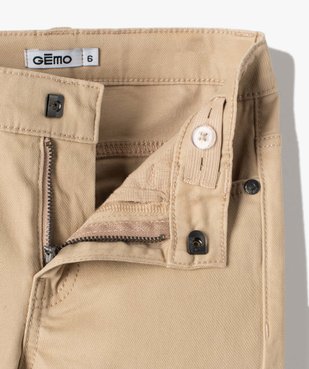 Pantalon garçon coupe skinny en toile extensible vue3 - GEMO 4G GARCON - GEMO