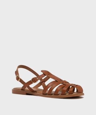 Sandales à brides esprit fisherman en cuir femme - LuluCastagnette vue3 - LULUCASTAGNETTE - GEMO