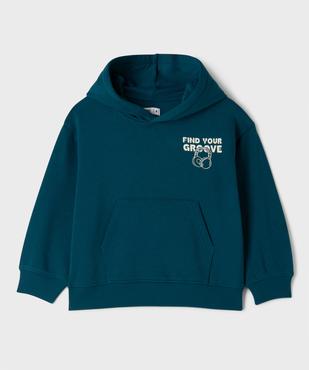 Sweat à capuche et message garçon vue1 - GEMO 4G GARCON - GEMO