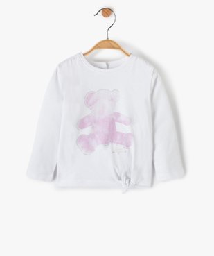 Tee-shirt bébé fille à manches longues et pattes à nouer - LuluCastagnette vue1 - LULUCASTAGNETTE - GEMO