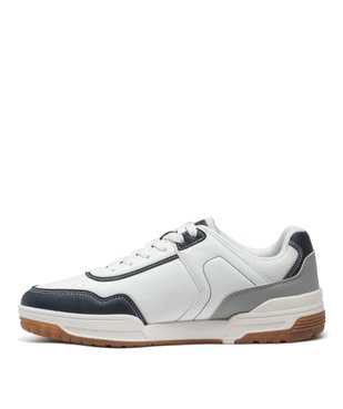 Baskets homme tricolores à lacets style casual vue3 - GEMO (SPORTSWR) - GEMO