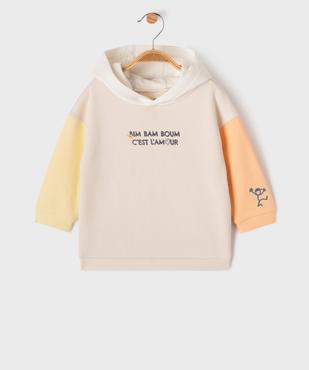 Sweat à capuche en maille bouclette bébé - Gémo X Maëva vue1 - GEMO 4G BEBE - GEMO