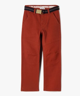 Pantalon en toile avec ceinture garçon - LuluCastagnette vue2 - LULUCASTAGNETTE - GEMO