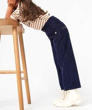 Pantalon large en velours côtelé fille - LuluCastagnette vue1 - LULUCASTAGNETTE - GEMO