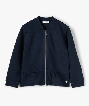 Sweat fille zippé avec basques – Lulu Castagnette vue1 - LULUCASTAGNETTE - GEMO