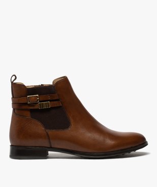 Boots femme unis à talon plat dessus cuir – Pierre Cardin vue1 - PIERRE CARDIN D - GEMO