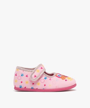 Chaussons fille ballerines avec scratch à liseré brillant - Pat Patrouille vue1 - PAT PATROUILLE - GEMO