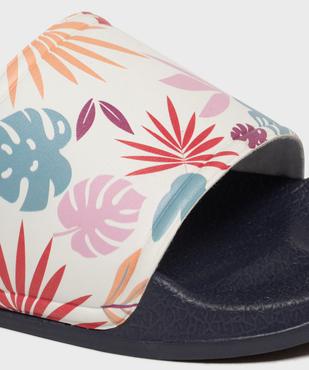 Mules de plage à motif feuillage fille vue6 - GEMO (PLAGE) - GEMO