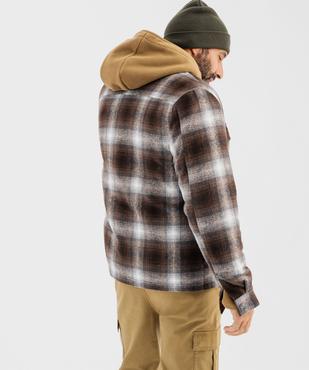 Sur-chemise à carreaux avec doublure matelassée homme - Roadsign vue5 - ROADSIGN D - GEMO