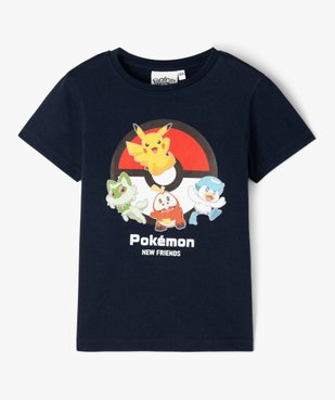 Tee-shirt à manches courtes avec motif Pikachu garçon - Pokemon vue1 - POKEMON - GEMO