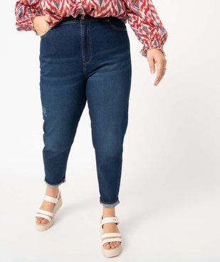 Jean femme grande taille coupe slim à taille haute vue1 - GEMO (G TAILLE) - GEMO
