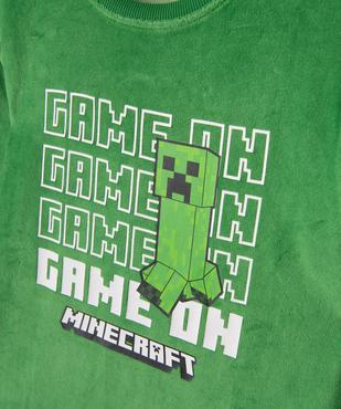 Pyjama en velours imprimé garçon - Minecraft vue2 - MINECRAFT - GEMO