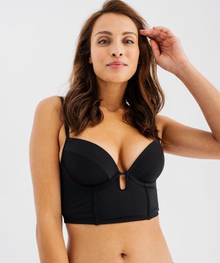 Bustier à armatures en microfibre effet push-up femme vue1 - GEMO(HOMWR FEM) - GEMO