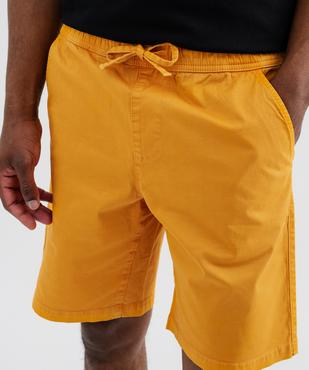 Bermuda regular en coton stretch à taille élastiqué homme vue2 - GEMO 4G HOMME - GEMO