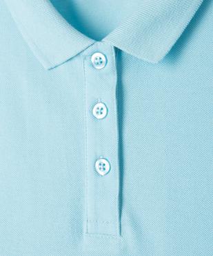 Polo à manches courtes en coton piqué fille vue2 - GEMO 4G FILLE - GEMO