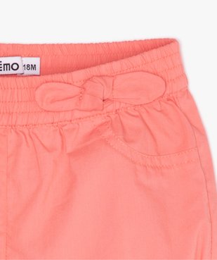 Short bébé fille bloomer à taille élastiquée vue2 - GEMO(BEBE DEBT) - GEMO