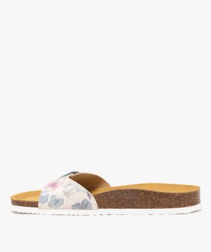 Mules femme plates à bride à motifs effet mosaïque  vue3 - GEMO (CASUAL) - GEMO