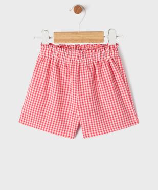 Short à motif vichy avec taille élastique bébé fille vue1 - GEMO(BEBE DEBT) - GEMO