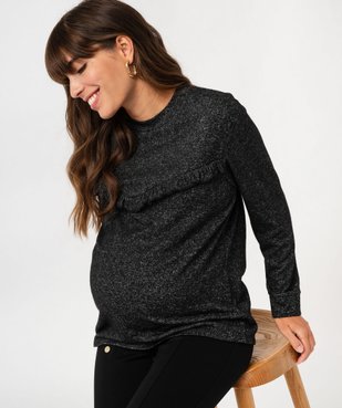 Tee-shirt d'allaitement à manches longues avec zips devant vue2 - GEMO (MATER) - GEMO