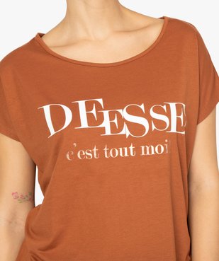 Tee-shirt femme loose imprimé  vue2 - GEMO(FEMME PAP) - GEMO