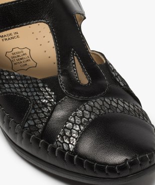 Salomés femme confort en cuir et fermeture scratch vue6 - GEMO (CONFORT) - GEMO