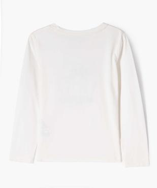 Tee-shirt manches longues avec motif girly fille vue3 - GEMO 4G FILLE - GEMO