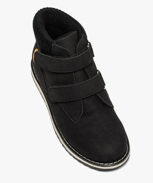 Boots garçon unies à col velours et fermeture scratch vue5 - GEMO (ENFANT) - GEMO