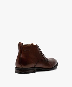 Derbies homme unis chukka boots en cuir – Pierre Cardin vue4 - PIERRE CARDIN D - GEMO