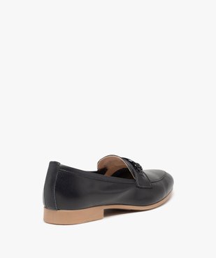 Mocassins femme à talon plat dessus cuir uni - Tanéo vue4 - TANEO - GEMO