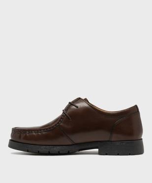 Mocassins à lacets en cuir homme - Pierre Cardin vue3 - PIERRE CARDIN D - GEMO
