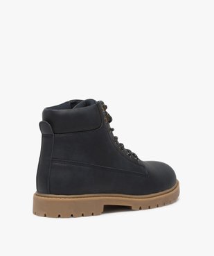 Boots homme à semelle crantée et lacets - Les Supaires à semelle contrastante et lacets bicolores vue4 - GEMO (CASUAL) - GEMO