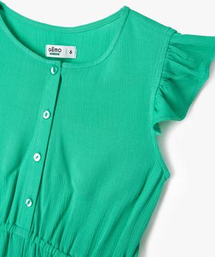 Combishort sans manches en viscose froissée fille vue2 - GEMO 4G FILLE - GEMO