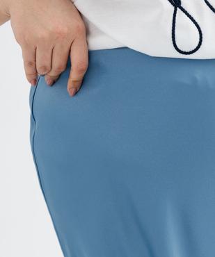 Jupe longue droite en satin femme grande taille vue2 - GEMO (G TAILLE) - GEMO